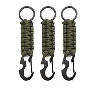 Julihai 3Pcs Paracord Keychain, Heavy Duty D Lanyard (OD Green)