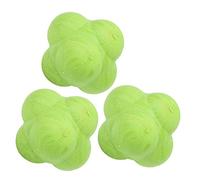Julihai 3pcs Reaction Ball, Safe Durable TPR Exercise Ball for Hand Eye Coordination Training, with Particle Surface for Boxing Baseball Basketball Soccer (Green)