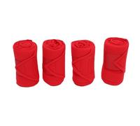 Julihai 4 Pcs Horse Leg Wraps, Soft Fleece Protective Polo Bandage 10 Ft for Legs Equestrian Riding Competition (Red)