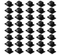Julihai 40 Pack Self-Adhesive Fixed Clips on The Back for Quick Adjustment for Cable Management, Premium Material, Suitable for Auto-GPS Data Cable Management, Black Color (Large Size)