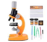 Julihai 40X 1200X Microscope for Kids, Professional Optical Imaging with LED Light and 90 Degree Rotating Adjustment, High Definition Plastic Biological Microscope for Children (Orange)
