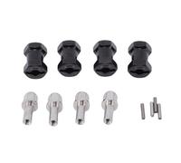 Julihai 4pcs Brass Wheel Hubs, Extended Fit for SCX10 1/10 RC Crawler Car, with Electroplating Finish for Improved Traction (Black)