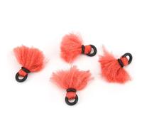 Julihai 4pcs Fly Fishing Float Yarn Strike Indicators, Drift Hook Positioning Floats Bobbers with Rubber O Ring, for Fly Fishing Accessories (Orange)