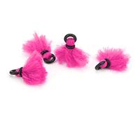 Julihai 4pcs Fly Fishing Float Yarn Strike Indicators, Drift Hook Positioning Floats Bobbers with Rubber O Ring, for Fly Fishing Accessories (Pink)