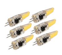 Julihai 6W G4 LED COB Silica Gel Bulb Energy Saving Lamp Bulb 6 Pcs 500LM 360 Degrees Warm White 3000K for Ceiling Fan Lamp Cabinet Home Office (Warm White)