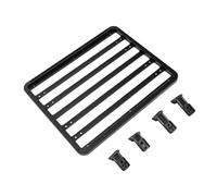 Julihai Aluminum Alloy Rc Roof Rack Luggage Carrier for 1/10 Scale VP VS4 | Aluminum Alloy Construction, CNC Machined, Matte Black Anodized, Hollow Grid Design, Reserved Mounting Holes for Spare Tire