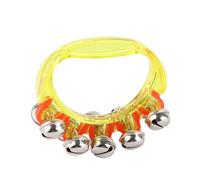 Julihai Band Wrist Bell, Plastic Handbells for Kids Early Education Musical Instrument, with Smooth Jingle Sound for Parent Child Interaction and Music Learning (Yellow)