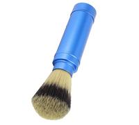 Julihai Beard Brush Men Shaving Brush Portable Grooming Tool for Travel Perfect Wet Shaving Experience Soft Skin-Friendly Hair Blue Aluminum