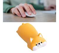 Julihai Cartoon Animal Style Fatigue Relief Keyboard Wrist Rest Soft Support for Home Office Game PU Gray (Blush Shiba Inu)