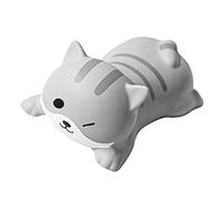 Julihai Cartoon Animal Style Fatigue Relief Keyboard Wrist Rest Soft Support for Home Office Game PU Gray (Grey Cat)