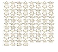 Julihai Creative 100Pcs Cute Gold Paper Clips Anti Rust Metal Funny Planner Clips, Practical Reliable Document Sorting for Office Home Daily Use (Crown)