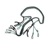 Julihai Duck Call Lanyard, Paracord Necklace for Hunting with 12 Adjustable Loops, Widened Collar, Lightweight and Durable for Outdoor Use, 3 Colors (Black + camouflage green)