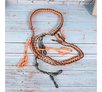 Julihai Duck Call Lanyard, Paracord Necklace for Hunting with 12 Adjustable Loops, Widened Collar, Lightweight and Durable for Outdoor Use, 3 Colors (orange camouflage)