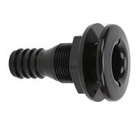 Julihai Durable 1in Straight Thru Hull Fitting for Boats Marines Precision Replacement Easy Installation for Onboard Plumbing ABSSize: (Black)
