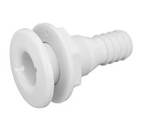 Julihai Durable 1in Straight Thru Hull Fitting for Boats Marines Precision Replacement Easy Installation for Onboard Plumbing ABSSize: (White)