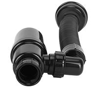 Julihai Easy-to-Install Universal Basin Sink Drain Pipe, Anti- Spring Hose, Prevents Clogging, for Pipe Trap, Black Plastic, 60cm Stretched Length