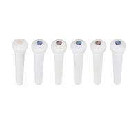 Julihai Guitar Bridge Pin, Plastic Acoustic Guitar Pegs Set for Easy Installation, Durable Stringed Instrument Accessories for Acoustic and Classical Ukulele