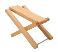 Julihai Guitar Foot Rest, Adjustable Height 4 Position Foldable Solid Wood Foot Stool for Performance Practice, with Sturdy Support