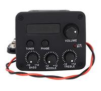 Julihai Guitar Preamplifier, 3 Segment Pickup Equalizer with LCD Screen and Auto Manual Modes, Volume Bass Middle Treble Control Knob, for Guitar Musical Instrument Accessories