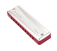 Julihai Harmonica C Key 10 Hole 20 Tone Blues Mouth Organ with Phosphor Bronze Reeds Stainless Steel Resin for Beginners Students and Performance Practice (Purplish Red)