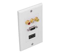 Julihai Integrated Multimedia Wall Panel Easy Installation High Definition Multimedia Interface for Audio Video Signals, ABS Material, 2.8 X 4.5", Wall Decoration