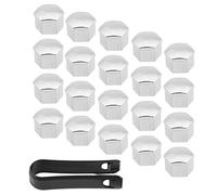 Julihai Julihai Universal Wheel Lug Nut Covers, 17mm, Silver, 20-Piece Set, Protective Tyre Hub Screw/Fastener Caps
