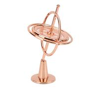 Julihai Metal Gyroscope, Zinc Alloy Spinning Top Decompression Toy with Loop Rope for Anxiety Stress Relief, Rose Gold Color, Compact Portable Design
