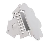 Julihai Metal Mandolin Tailpiece, Triangular Design Zinc Alloy Replacement Parts with Screws for Easy Installation, Improved Intonation Volume Sustain, for 8 String Mandolin Guitar