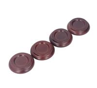 Julihai Piano Caster Cups, Beechwood Floor Protectors with Non Slip Anti Noise EVA Foam Pads for Upright Grand Piano Furniture Leg Wheels (Brown)