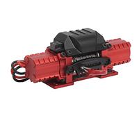 Julihai RC Car Winch, Dual Motor Drive with Ultra Soft Cable for 1:10 RC Crawler Car, Aluminum Alloy Housing for Axial SCX10 (Red)