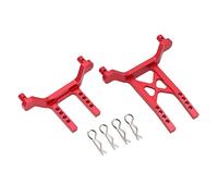 Julihai RC Front Rear Body Mounts, Aluminum Alloy Shell Post with Height Adjustable Design for LaTrax Teton 1/18 RC Car Upgrade Parts (Red)