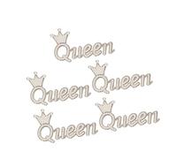 Julihai Rhinestone Embroidered Patches Elegant Crown Queen Shape DIY Patch for Clothing, 5 Pcs Pack - Perfect for Events, Holiday Outings