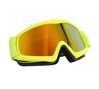 Julihai Ski Goggles, Frameless Snow Goggles with HD Coated Reflective Lens and OTG Design, Anti Fog UV400 Protection for Kids Adults Skiing Snowboarding (Yellow)
