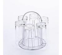 Julihai Stainless Steel Glass Water Cup Rack Sturdy Base Draining Cup Storage Holder for Living Room Party Buffet