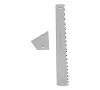 Julihai String Height Gauge Notched Straight Edge Precision Measurement Tool for Guitar Crafting Fretboard Acoustic Guitar Players Stainless Steel