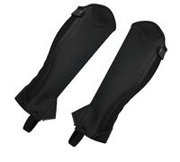 Julihai Super Fiber PU Leather Half Chap, Ergonomics Design for Calf Protection with Full Length Zipper and Snap Closure, Horse Riding Equipment for Adults (M)
