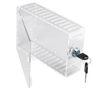 Julihai Thermostat Lock Box Clear Guard with Key Prevents Unauthorized Access Easy Installation for Controlling Energy Usage Churches Schools Plastic 7.3 X 4.7 X 2.2 Inches