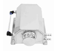 Julihai Universal Aluminium Alloy Coolant Overflow Tank Efficiently Improves Engine Performance for Most Cars 2L Capacity Replacement Fit for SUBARU Fit for Mitsubishi for MAZDA for (Silver)