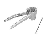 Julihai Walnut Clamp/Holder and Needle Set, Aluminum Alloy Nut Cracker with Anti-Slip Handle, Easy Nut Removal, Silver (#1)