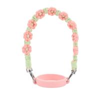 Julihai Water Bottle Handle, Bohemian Woven Style with Floral Patterns and Silicone Safety Loop, for Outdoor Travel Camping Hiking Biking Backpacking (Green)