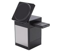 Julihai Wireless Charging Station, 6 in 1 Charger Speaker Pixel Animation Display Digital Clock Fasting Charging Station Compact Desk for Organizer Phone Watch