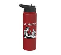 Julius Caesar and Brutus Board Game Meme Funny History Stainless Steel Insulated Water Bottle