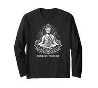Julius Caesar in Zen Lotus Position Conquer Yourself Long Sleeve T-Shirt