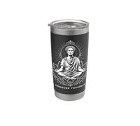Julius Caesar in Zen Lotus Position Conquer Yourself Stainless Steel Insulated Tumbler