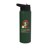 Julius Caesar Joins The Funny Roman Stainless Steel Insulated Water Bottle