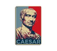 Julius Caesar Original Art Retro Poster Metal Tin Sign Chic Art Retro Iron Painting Bar People Cave Cafe Family Garage Poster Wall Decoration 8x12inch(20x30cm)