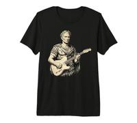 Julius Caesar Playing Electric Guitar Rock Music Italy Rome Premium T-Shirt