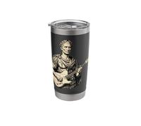 Julius Caesar Playing Electric Guitar Rock Music Italy Rome Stainless Steel Insulated Tumbler