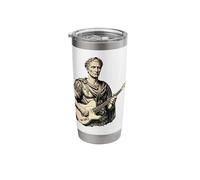Julius Caesar Playing Electric Guitar Rock Music Italy Rome Stainless Steel Insulated Tumbler