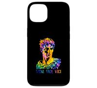 Julius Caesar Portrait With Tie Dye Pattern Veni Vidi Vici Case for iPhone 13